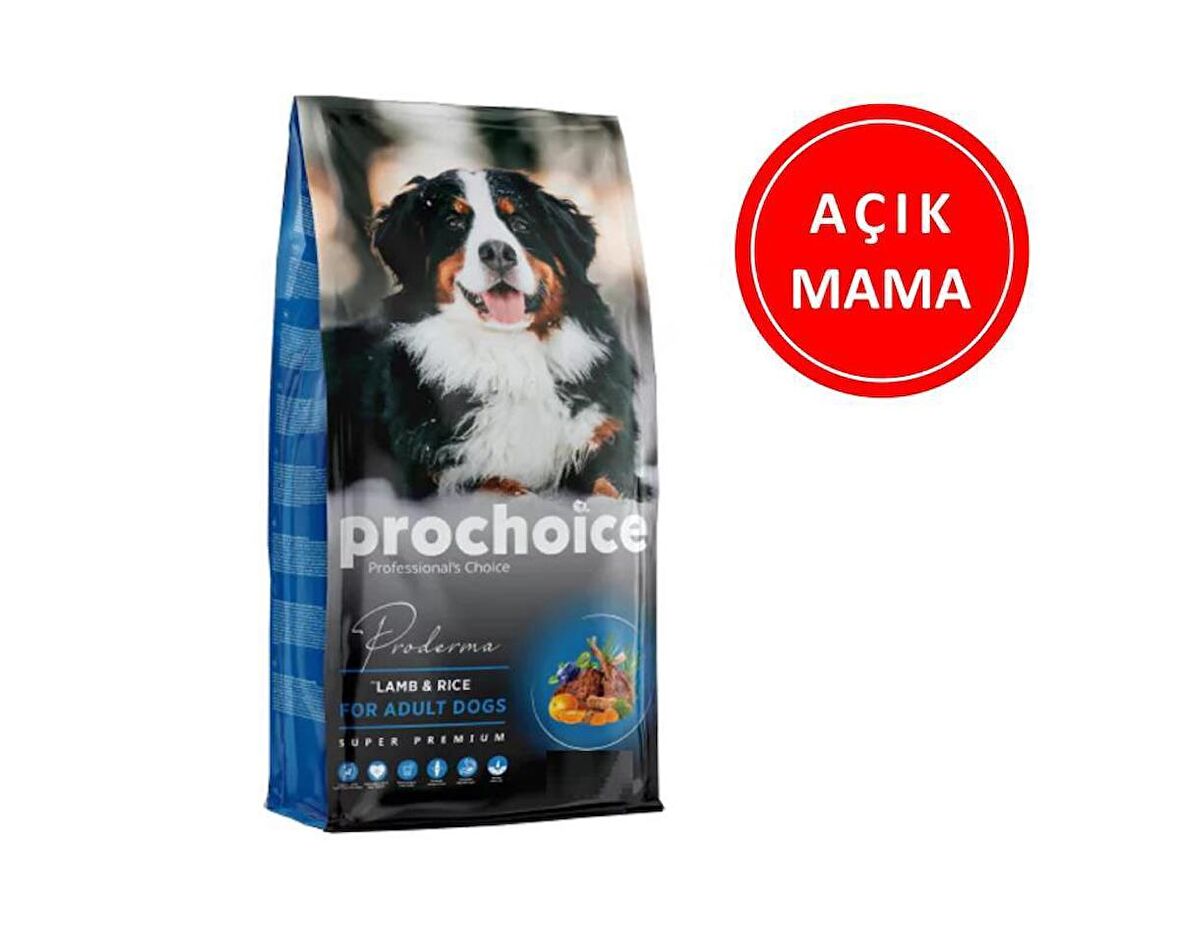 ProChoice Proderma Lamb Kuzu Etli Köpek Maması 1 Kg AÇIK