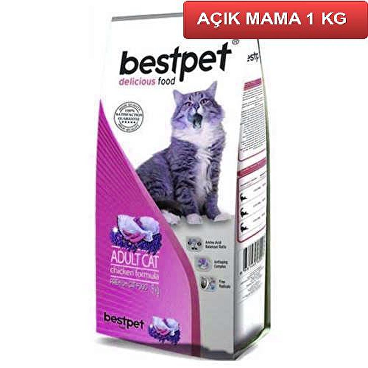 Bestpet Selection Chicken Tavuk Etli Kedi Maması 1 Kg AÇIK