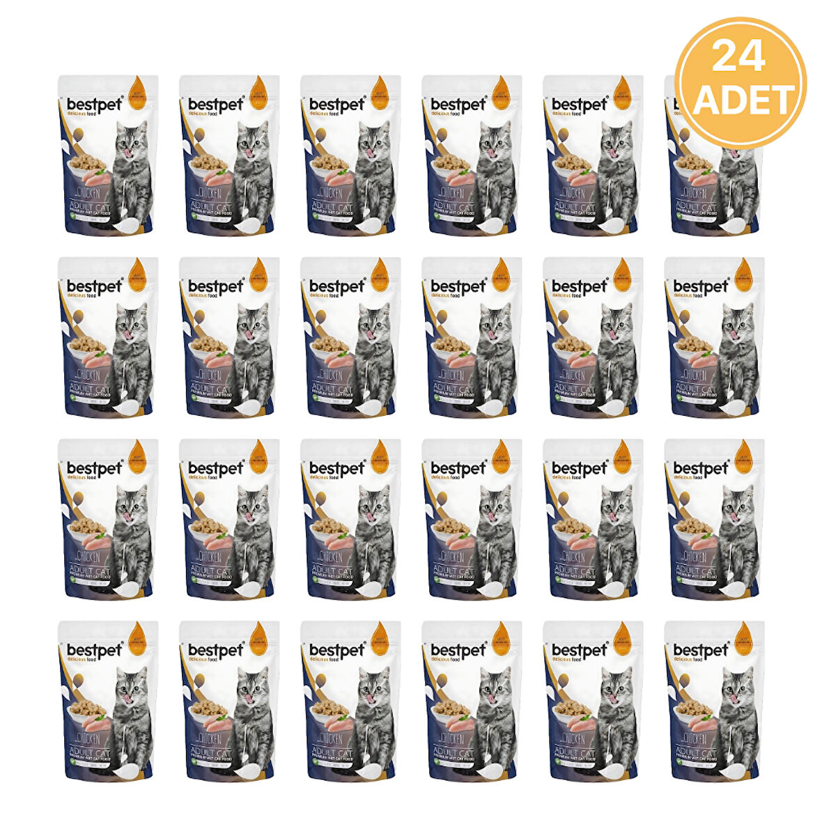 Bestpet Tavuk Etli Yetişkin Kedi Konservesi 85 Gr (24 Adet)