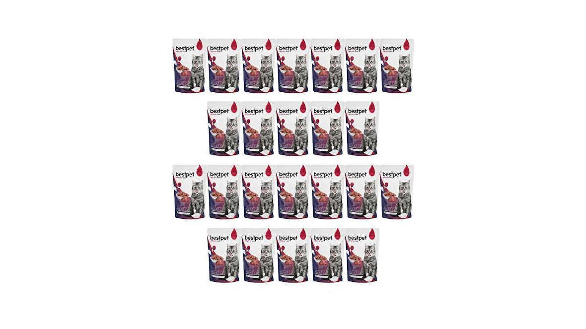 Bestpet Yetişkin Jelly Pouch Biftekli Kedi Maması 85gr x 24