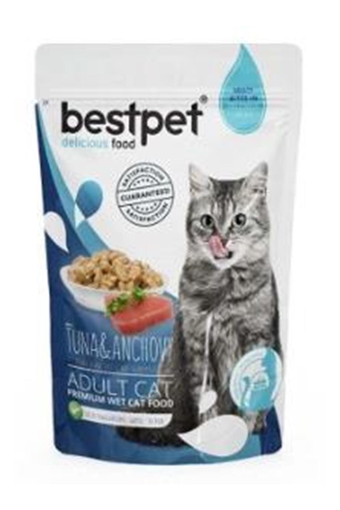 Bestpet Jelly Pouch Tuna&Anchovy Ton&Hamsi Balıklı Kedi Maması 85 Gr