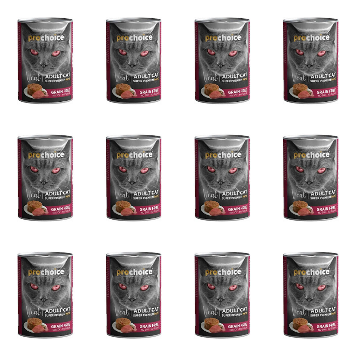 Prochoice Dana Etli Yetişkin Kedi Konservesi 400 Gr (12 Adet)