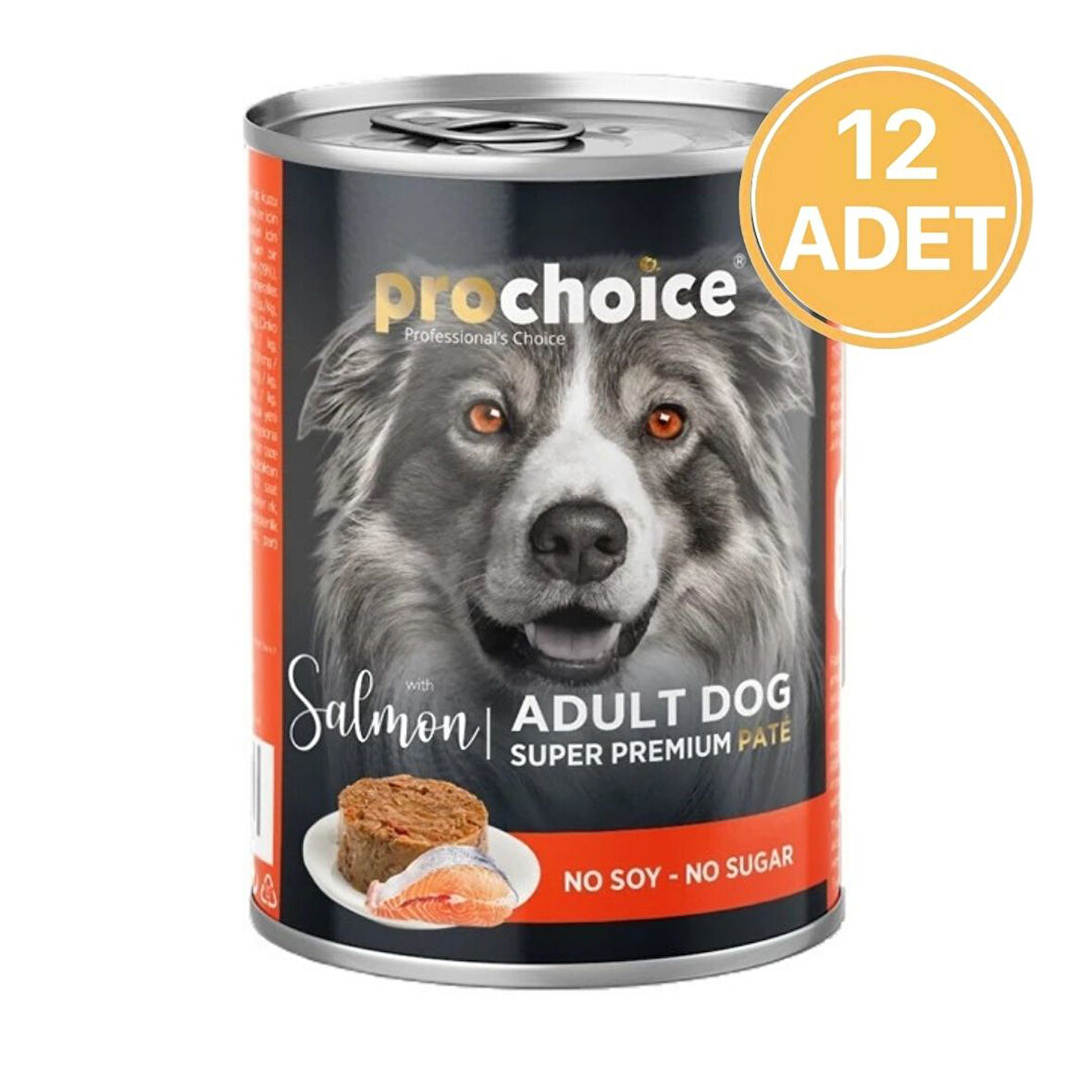 Pro Choice Somonlu Ezme Konserve Köpek Maması 400 Gr (12 Adet)
