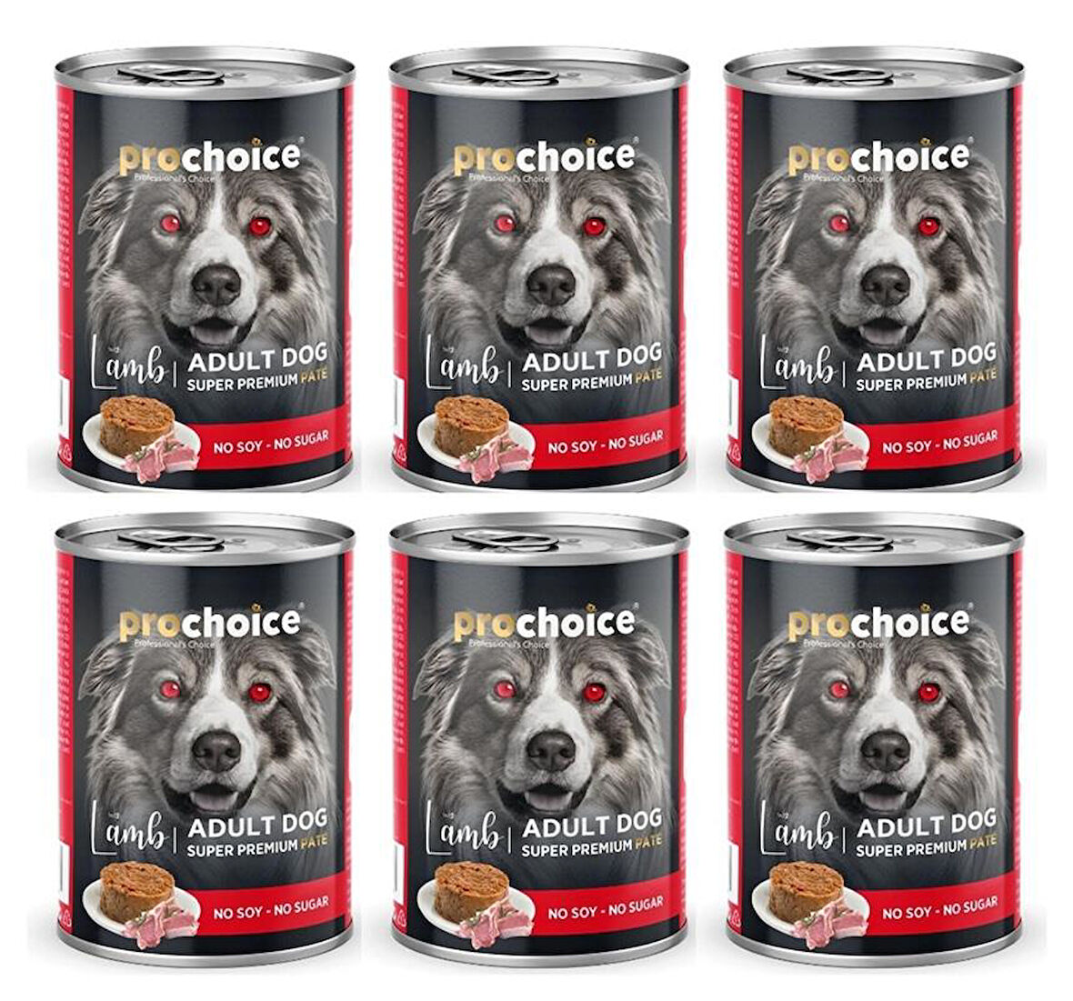 Pro Choice Kuzu ve Somon Etli Havuçlu Sekersiz Ezme Yetiskin Köpek Konservesi 400gr*6 ADET