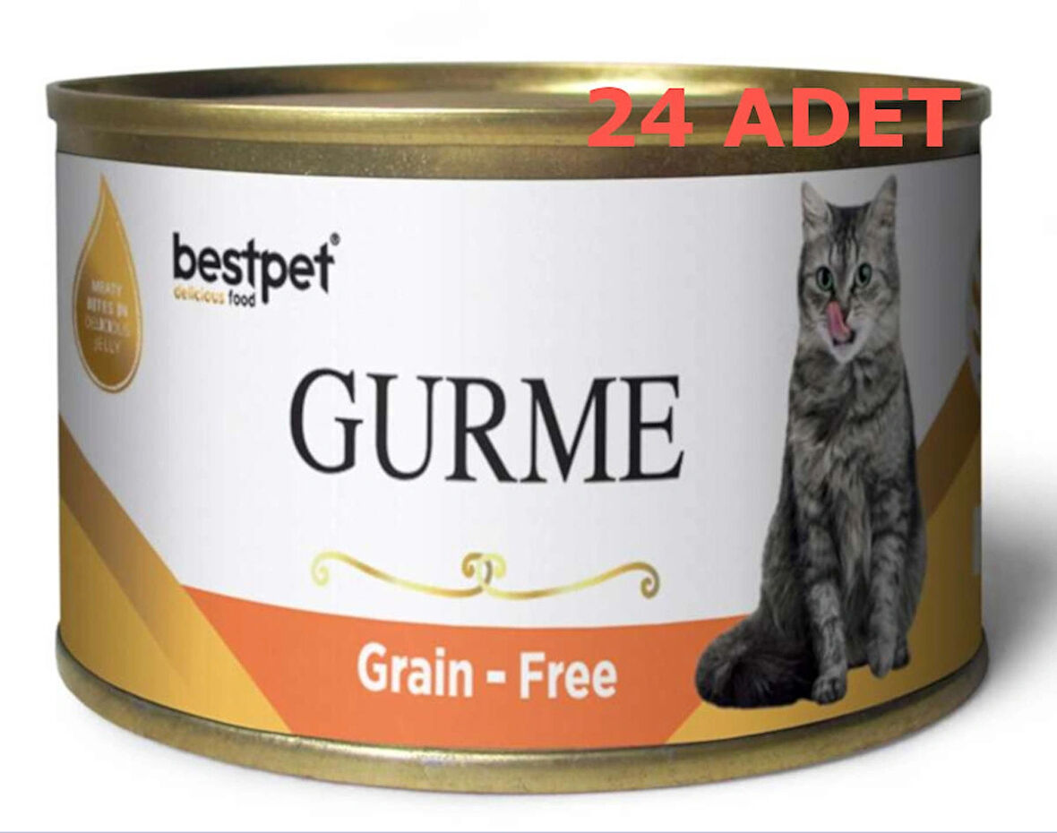 Bestpet Gurme Tahılsız Somonlu Kısırlaştırılmış Kedi Konservesi 85 Gr (24 Adet)