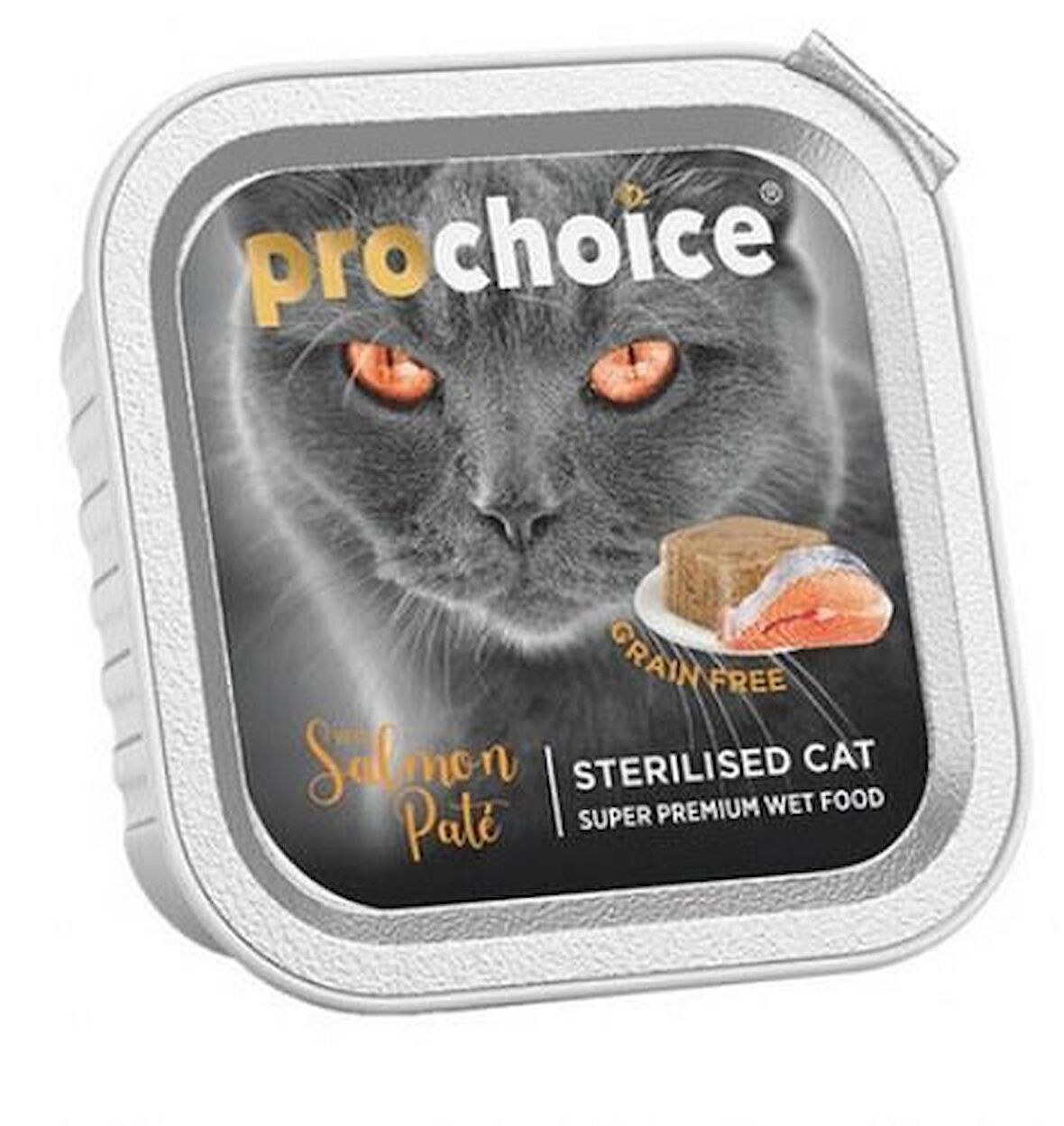 Pro Choice Sterilised Somonlu Kısırlaştırılmış Tahılsız Yaş Kedi Maması 100 Gr