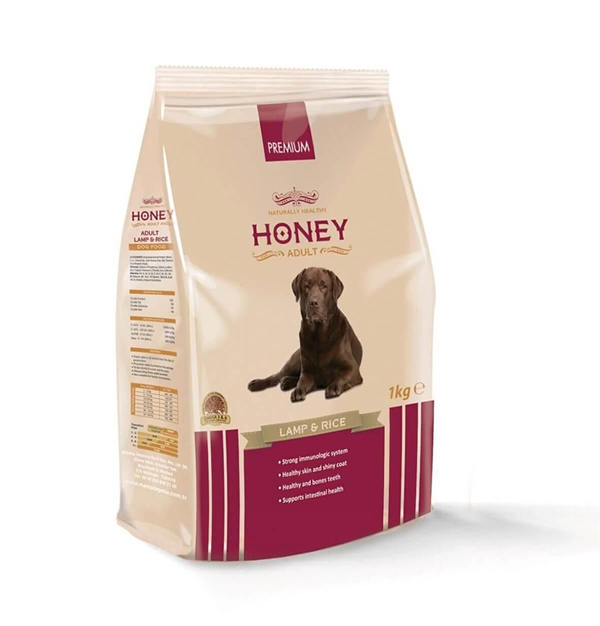 Honey Premium Kuzu Etli Pirinçli Yetişkin Köpek Maması 1 Kg