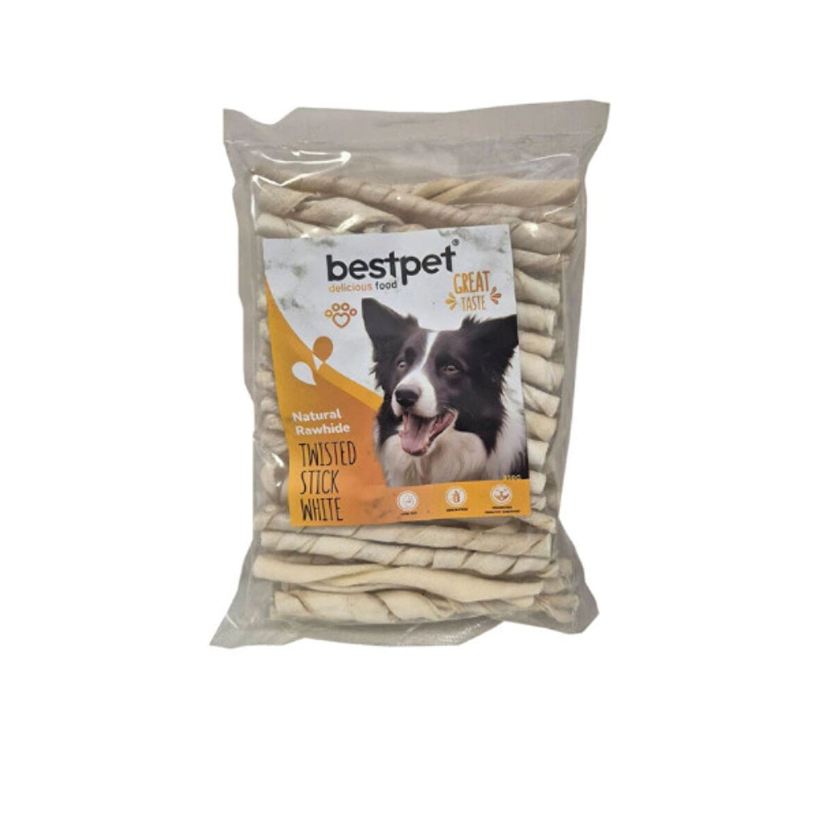 BestPet Burgu Beyaz Kemik Çubuk Köpek Ödülü 350 Gr