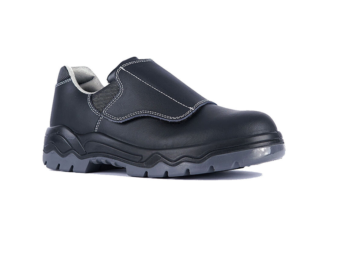 Mekap 096-S2 Siyah Deri Çelik Burunlu Kaynakçı İş Ayakkabısı