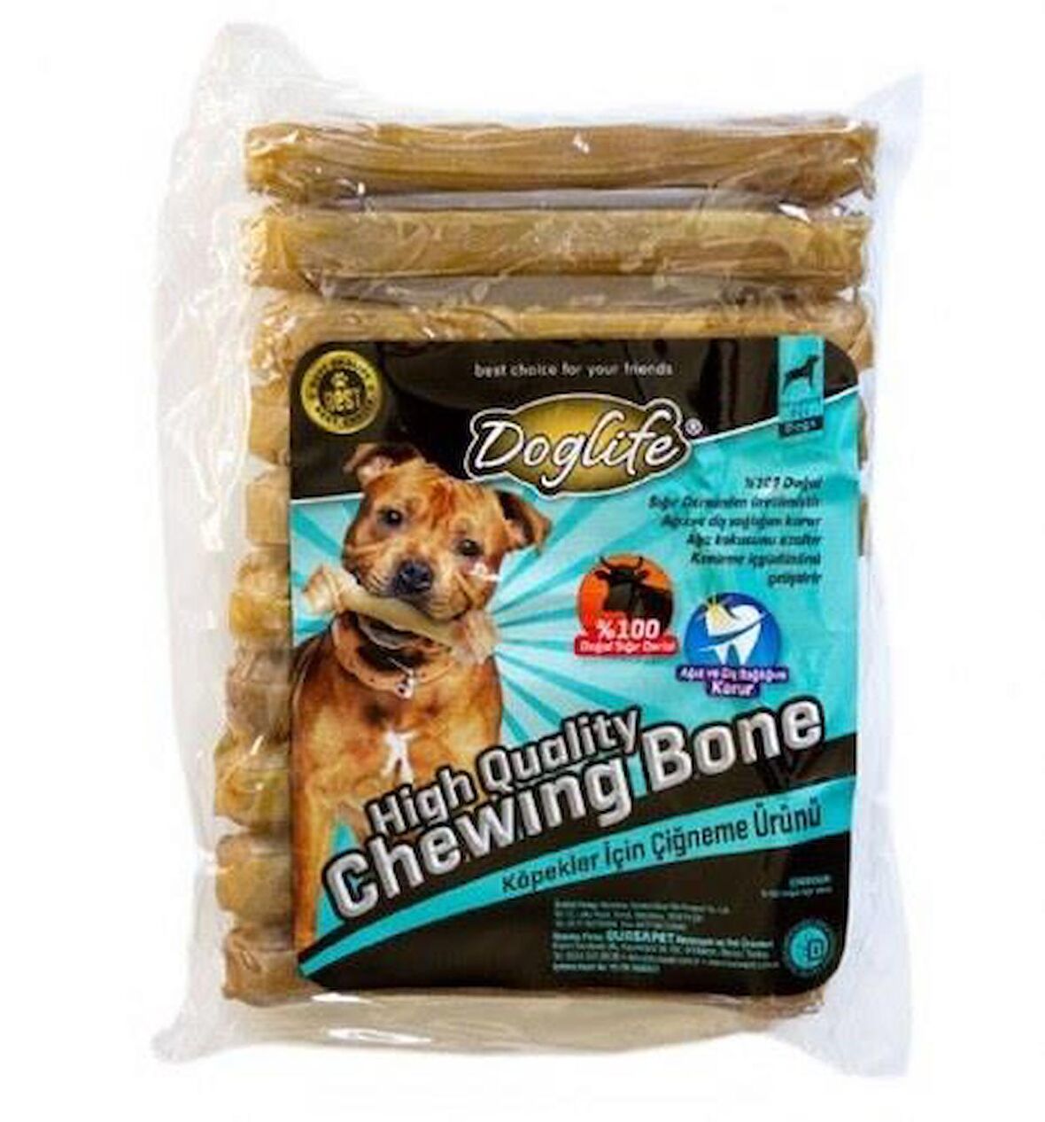 DOGLIFE PRESS BONE NATURAL 160 GR 10 ADET