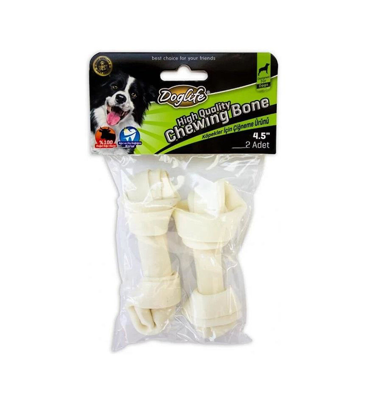 Doglife Ağız Sağlığı Destekleyici Düğümlü Kemik 10,5cm 30 Gr (2'li)