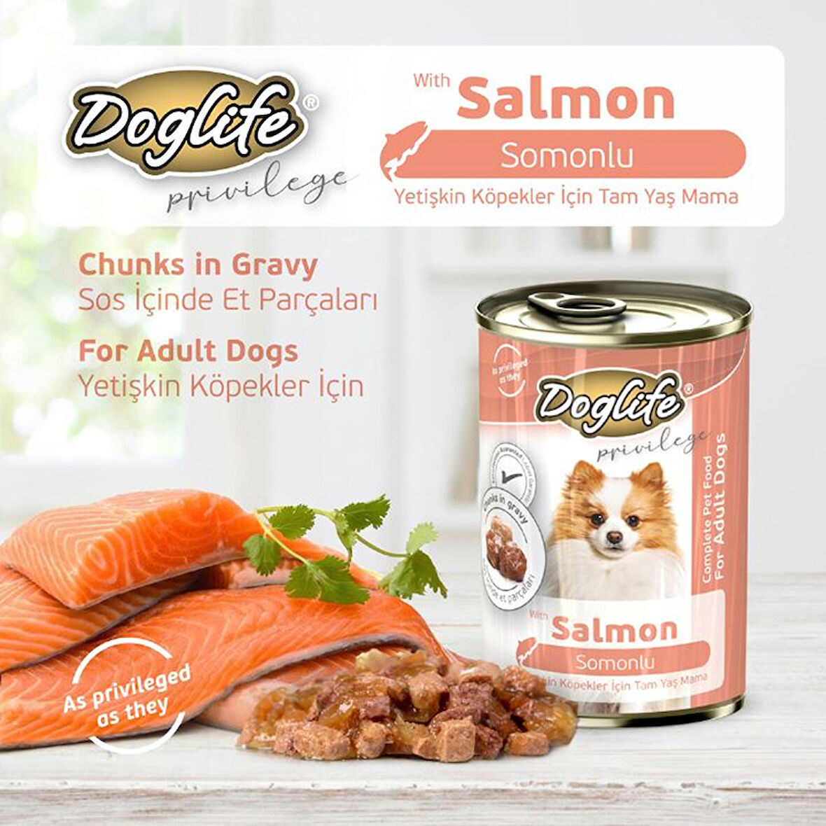 DLF14-Doglife Somonlu Köpek Konserve 400 Gr