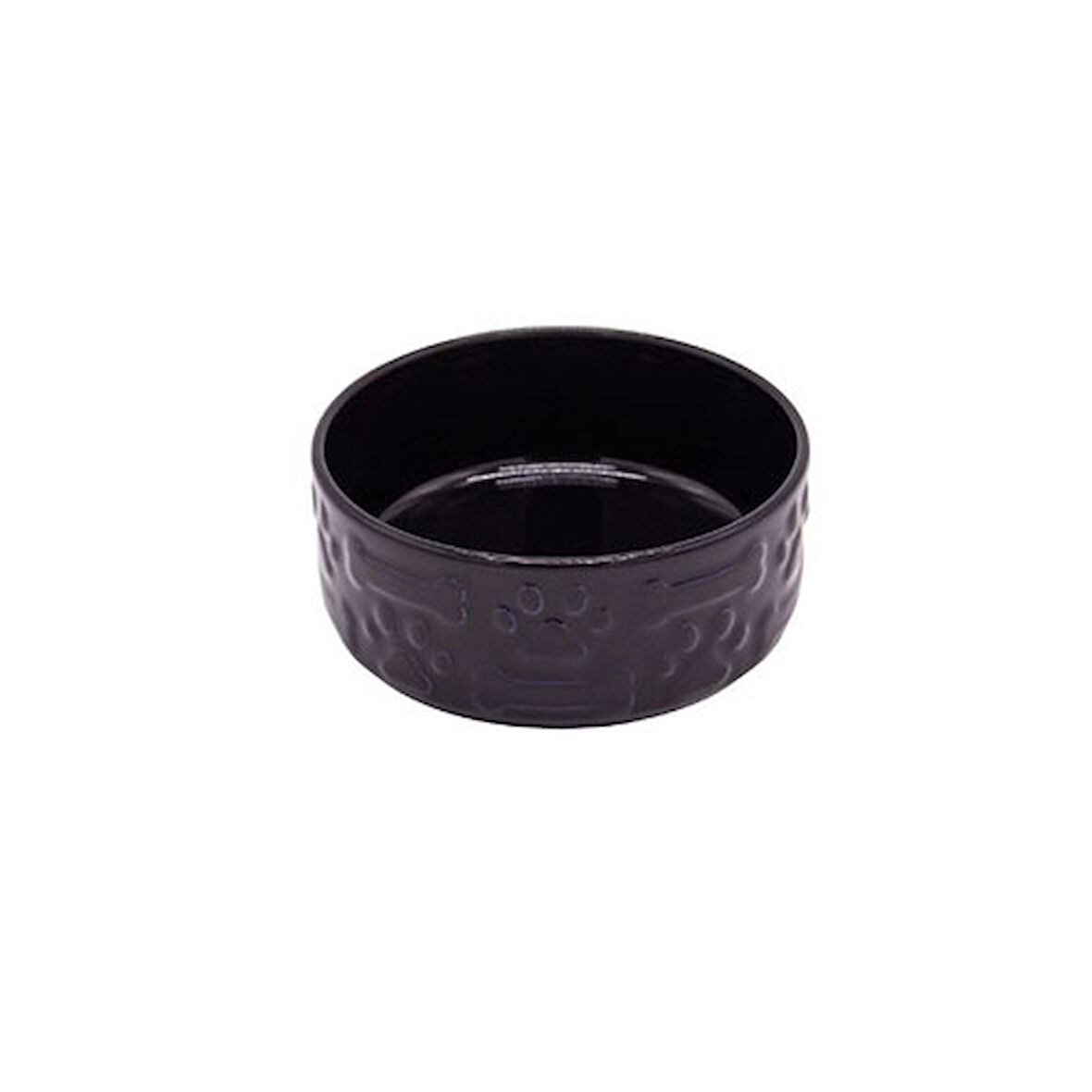 Design Seramik Köpek Mama ve Su Kabı Lacivert 12 Cm 250 Ml 