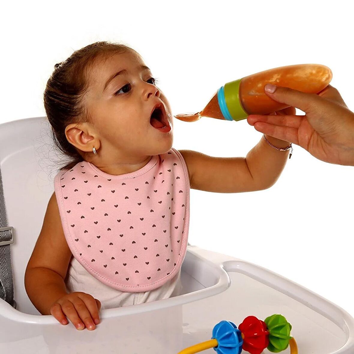 baby plus Sıkma Silikon Mama Kaşığı