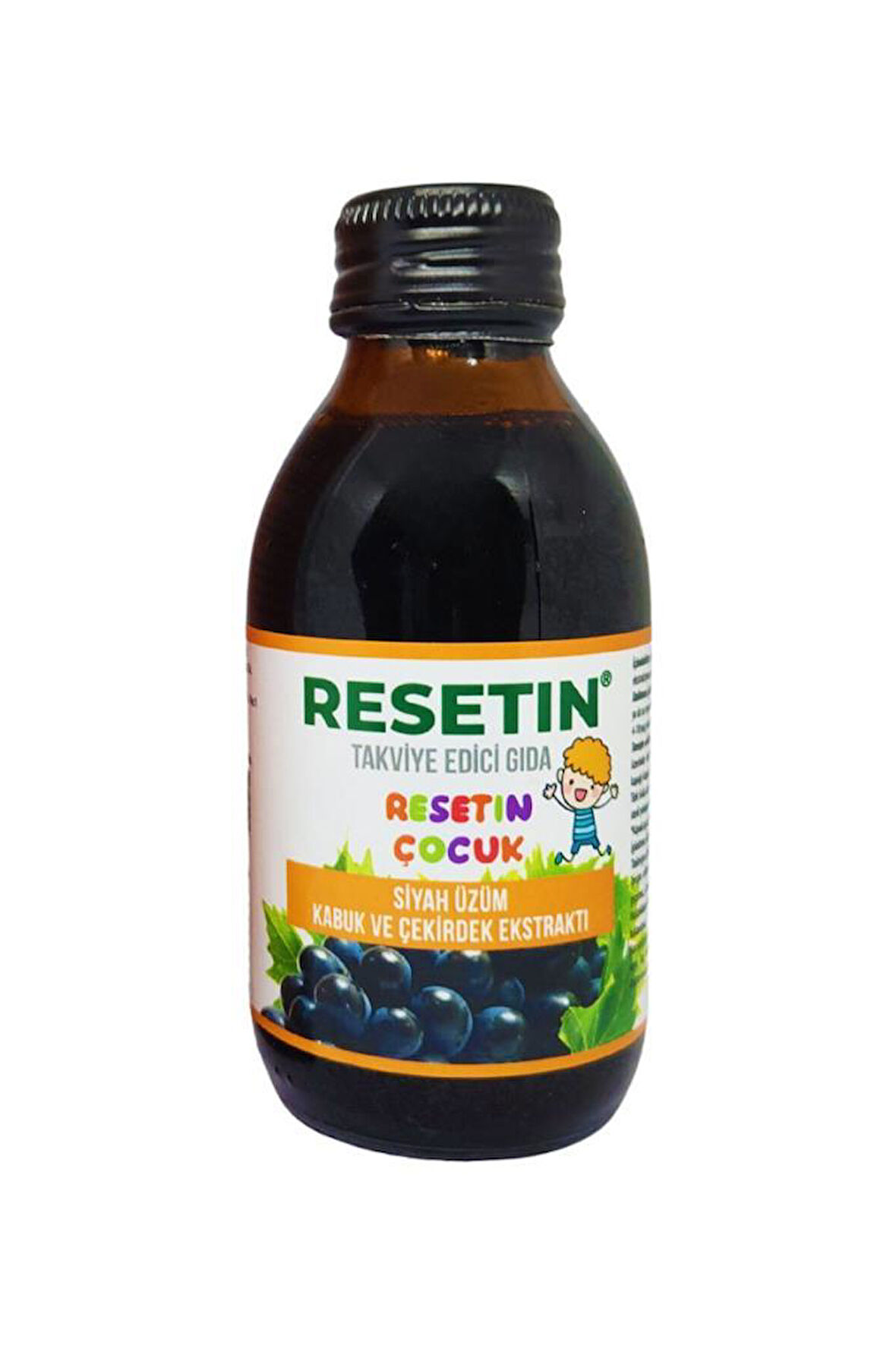 Resetin Çocuk Siyah Üzüm Kabuk ve Çekirdek Ekstraktı 125 ml