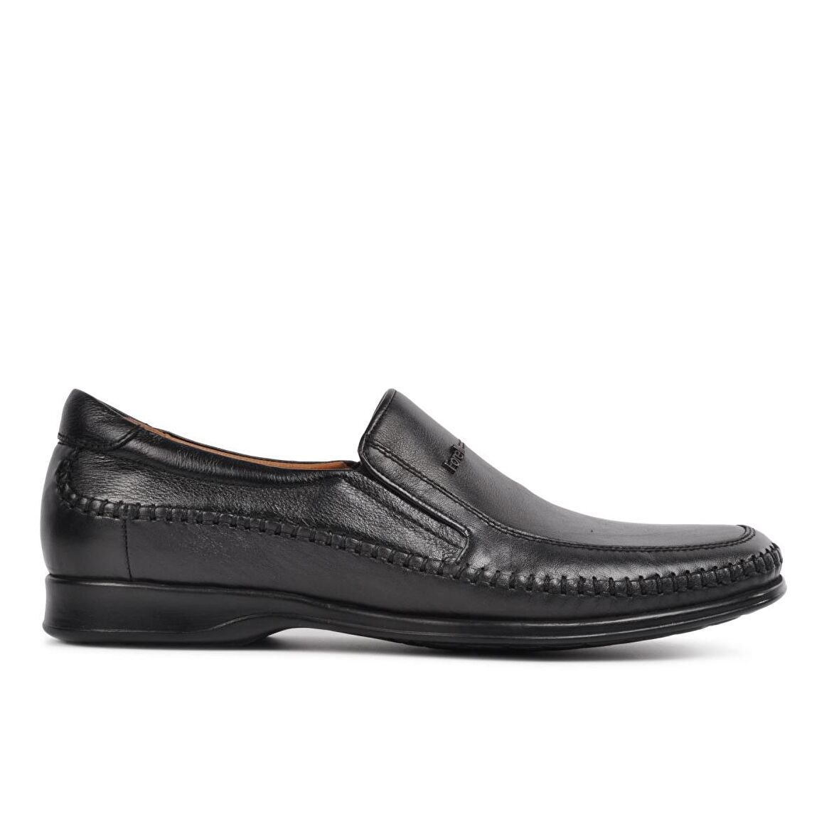 Forelli 10601 Siyah Hakiki Deri Erkek Slip On Ayakkabı