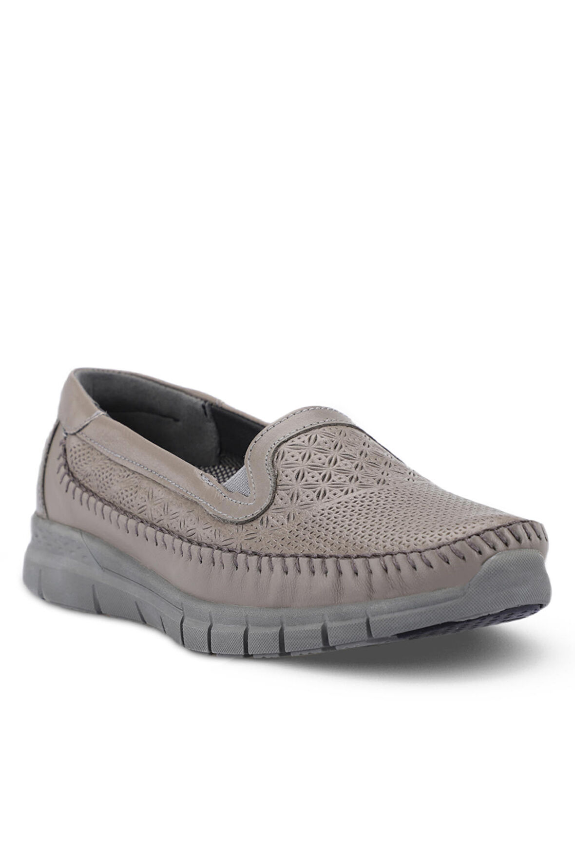 Forelli ETERNA-G Comfort Kadın Deri Ayakkabı Gri