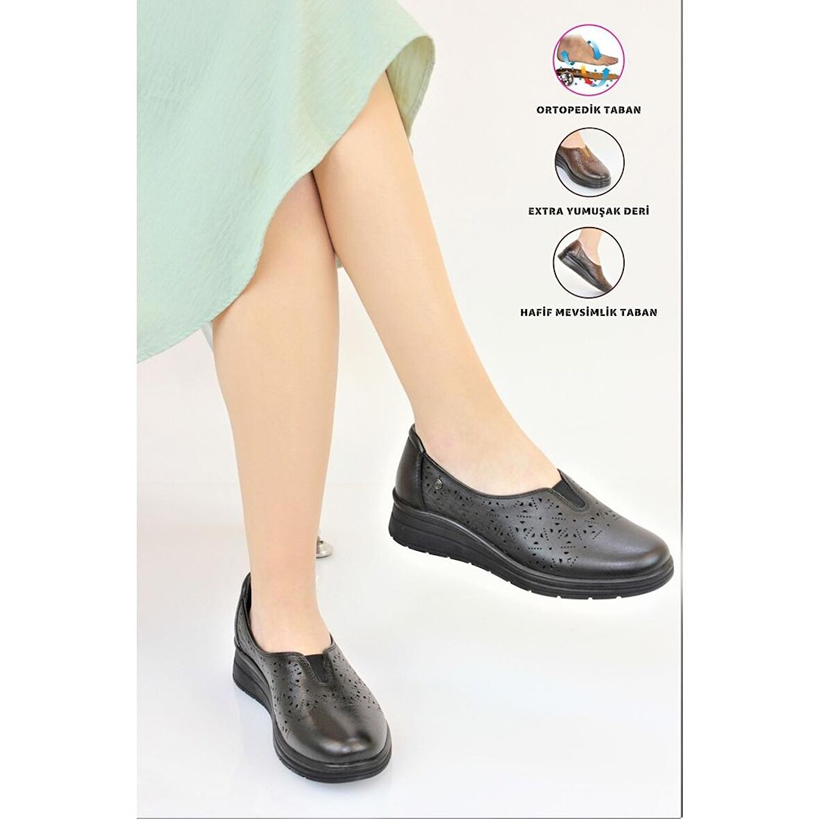 Forelli MELS 21302-H Kadın Günlük Deri Comfort Ayakkabı