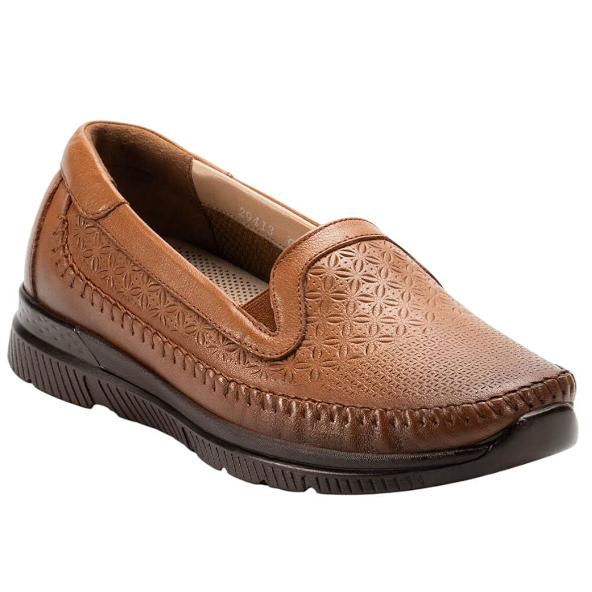 Forelli 29413 Eterna-G Açık Taba Kadın Comfort Deri Ayakkabı