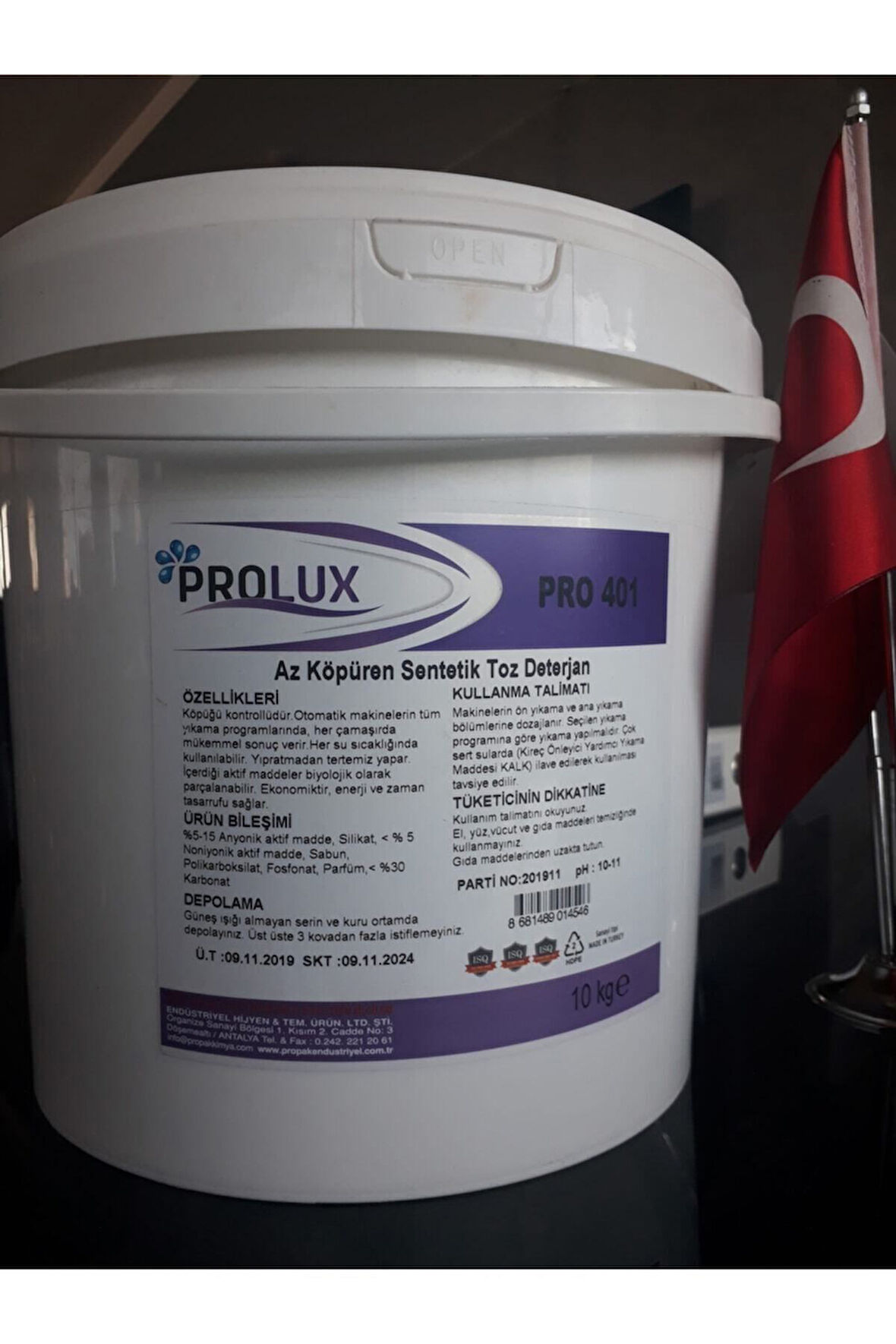 Prolux Pro 401 Az Köpüren Sentetik Toz Deterjan 10 kg