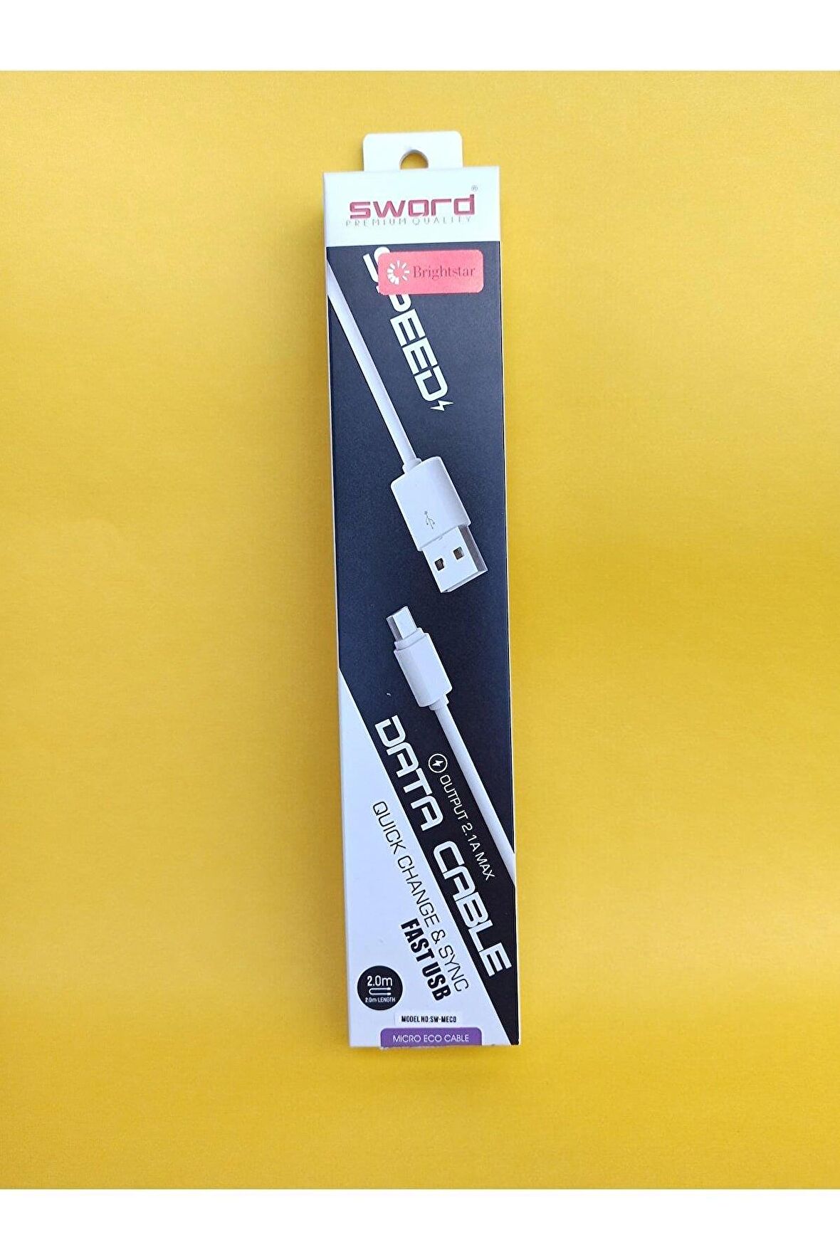 Sword 2 M Beyaz Mıcro Usb Hızlı Şarj Kablosu