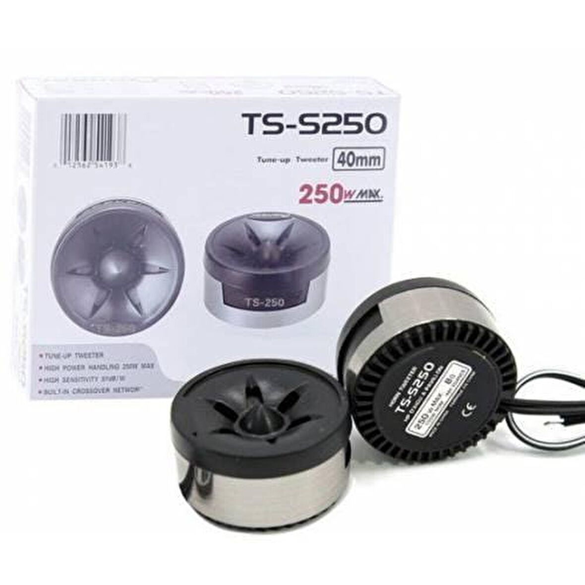 TS-S250 Tweeter Tiz Engelleyici 40mm 250 Watt Tiz Hoparlör 2 Adet