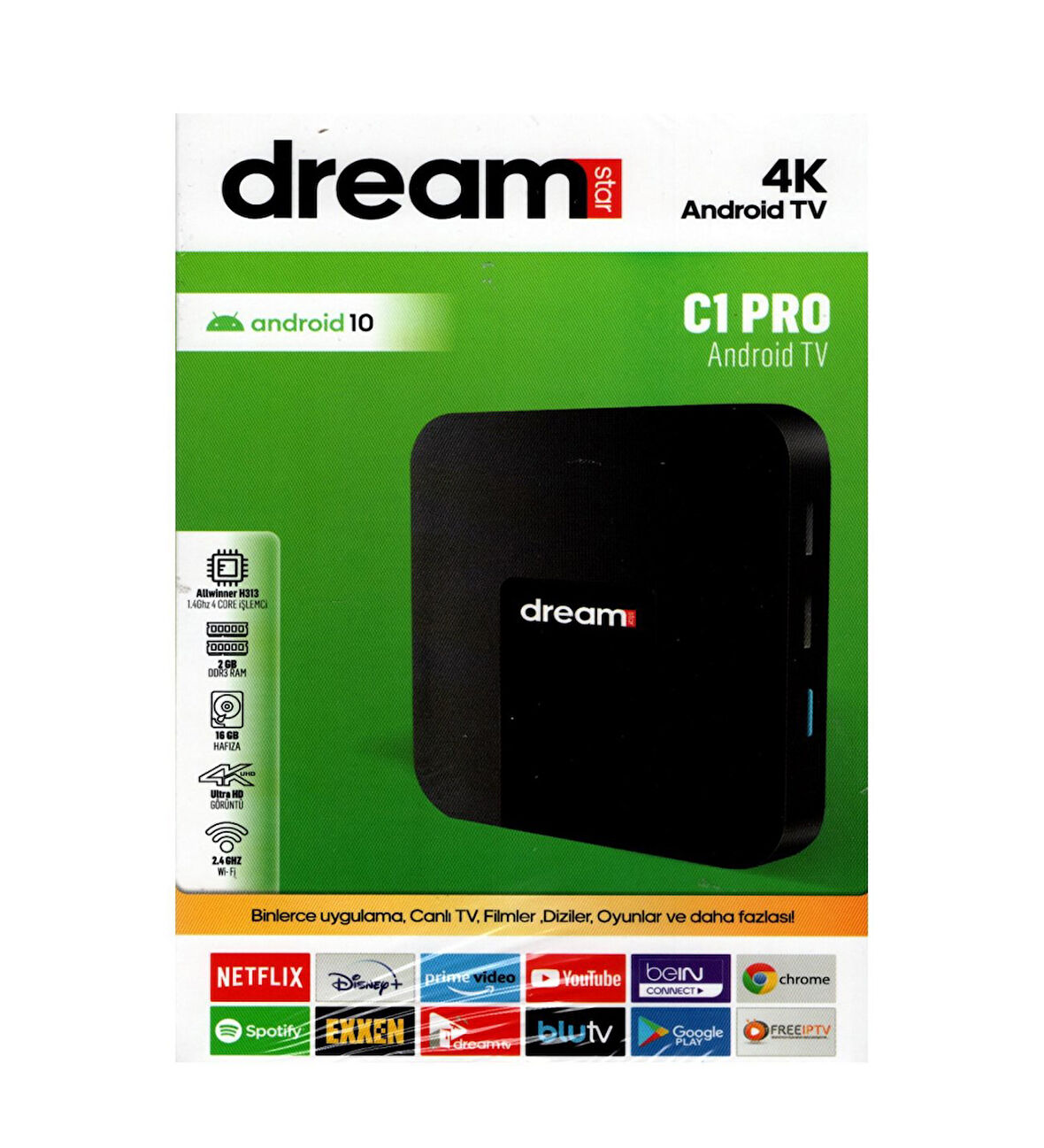 DREAMSTAR C1 PRO 4K ANDROID TV BOX