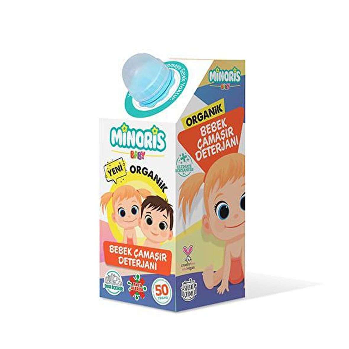 Minoris Baby Organik Antialerjik Bebek Çamaşır Deterjanı Parfümsüz 1 Lt 50 Yıkama