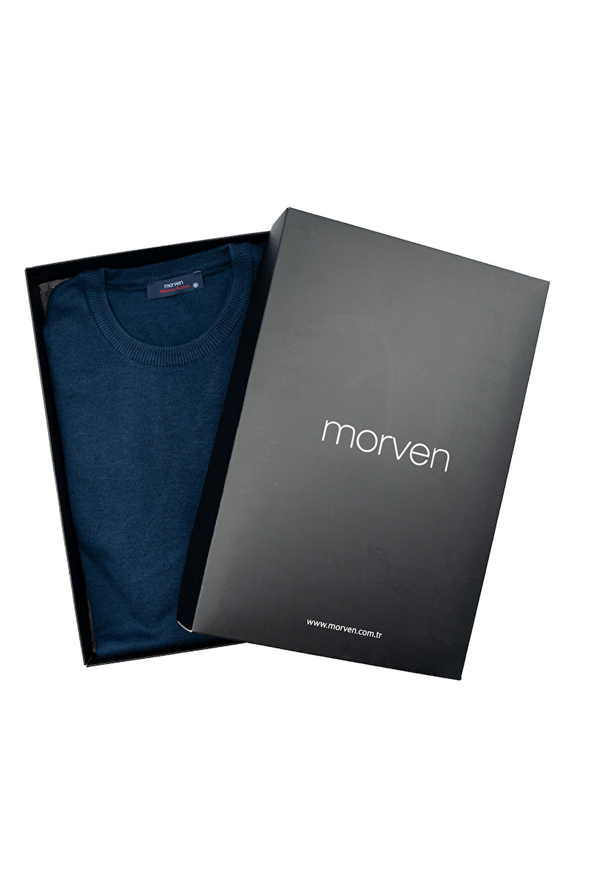 İndigo Basic Dinamik Fit Rahat Kesim Bisiklet Yaka HEDİYE KUTULU Triko Kazak