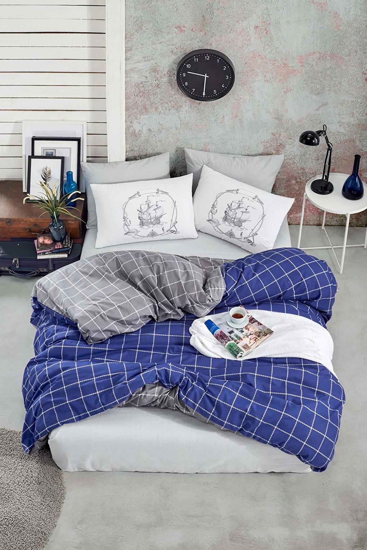 Ranforce Çift Kişilik Nevresim Seti Trendy Colors Mavi