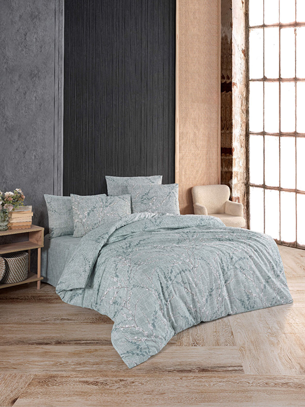 Newhome Çisil Çift Kişilik %100 Pamuk Baskılı Pike Takımı