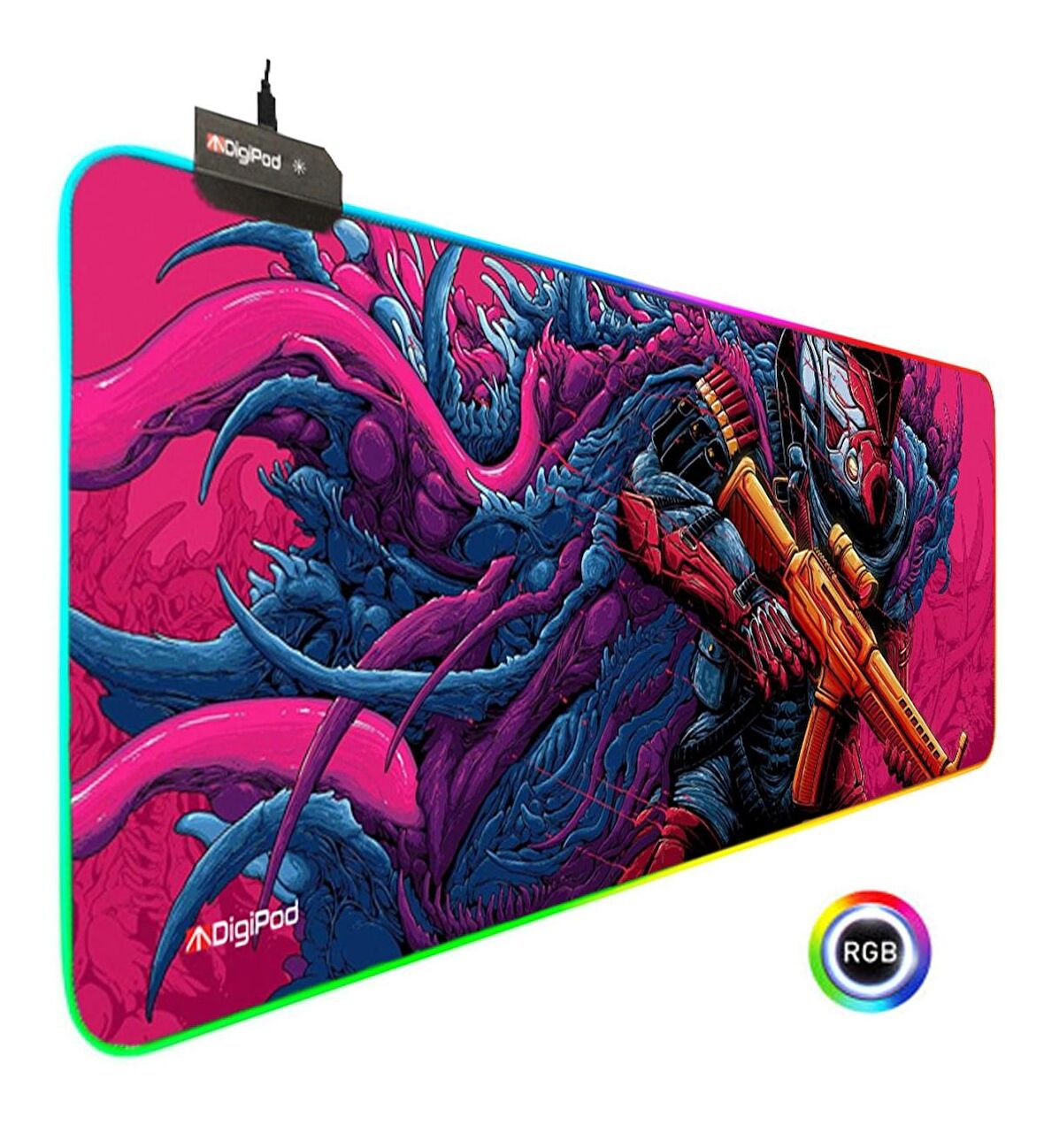 Digipod RGB Gaming Mousepad Oyuncu Mousepad 90X40 XXL Büyükboy 4mm Kalınlık