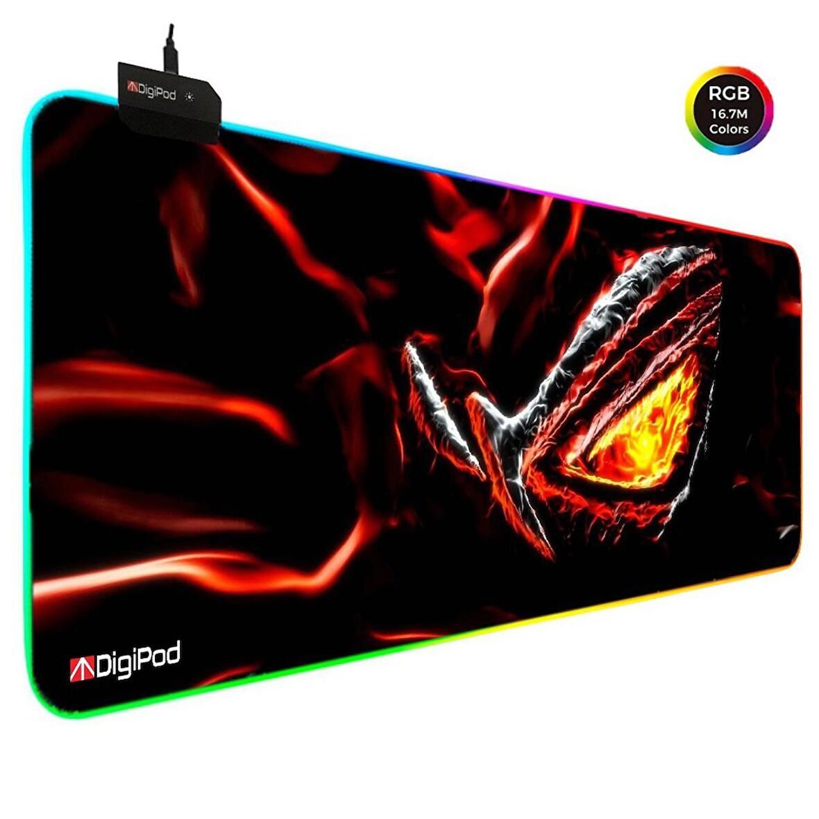 Digipod RGB Gaming Mousepad RGB Oyuncu MousePad 70x30 XL RGB Oyuncu Mousepad Kaymaz Taban 4mm