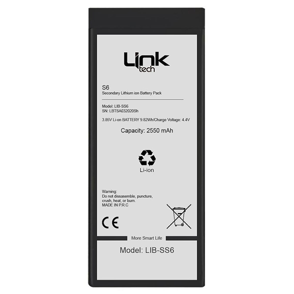 LinkTech Samsung Galaxy S6 Premium Batarya 2550 mAh LIB-SS6