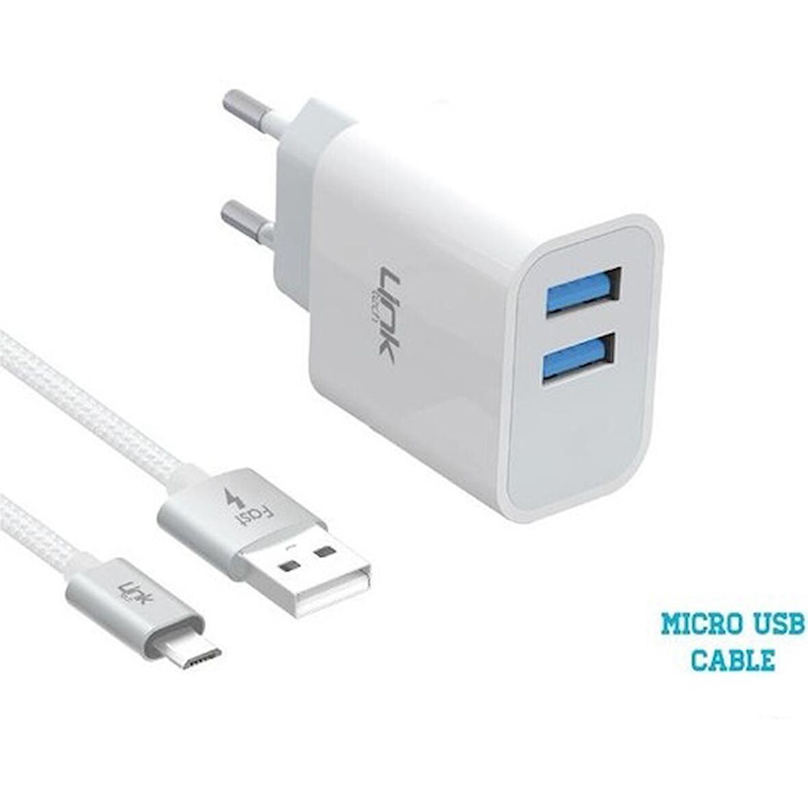 Linktech C203 Safe Micro USB 10W Dual Hızlı Şarj Aleti