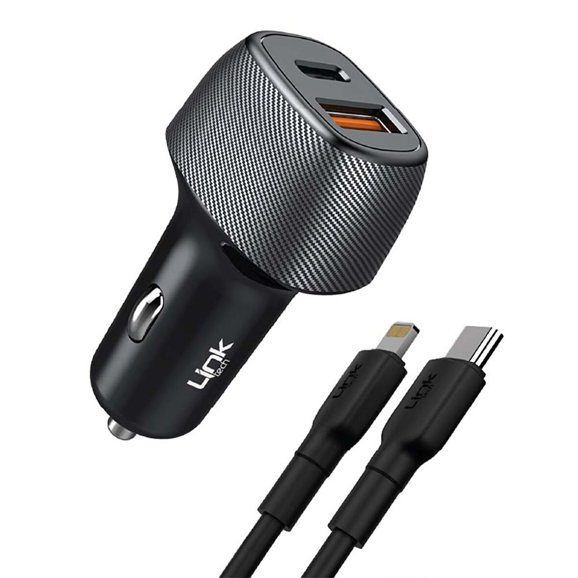 LinkTech C498 38W 2x USB Type-C - Lightning Kablolu Araç Şarj Aleti