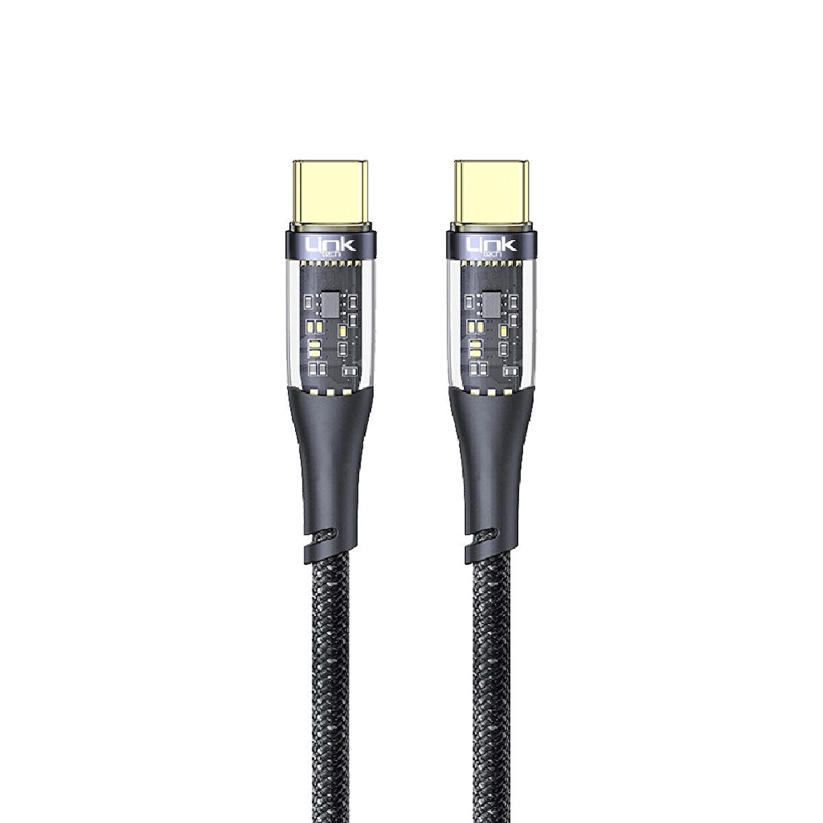 LinkTech K670 Safe Type-C - Type-C 60W 1.3m Örgü Şarj Kablosu 