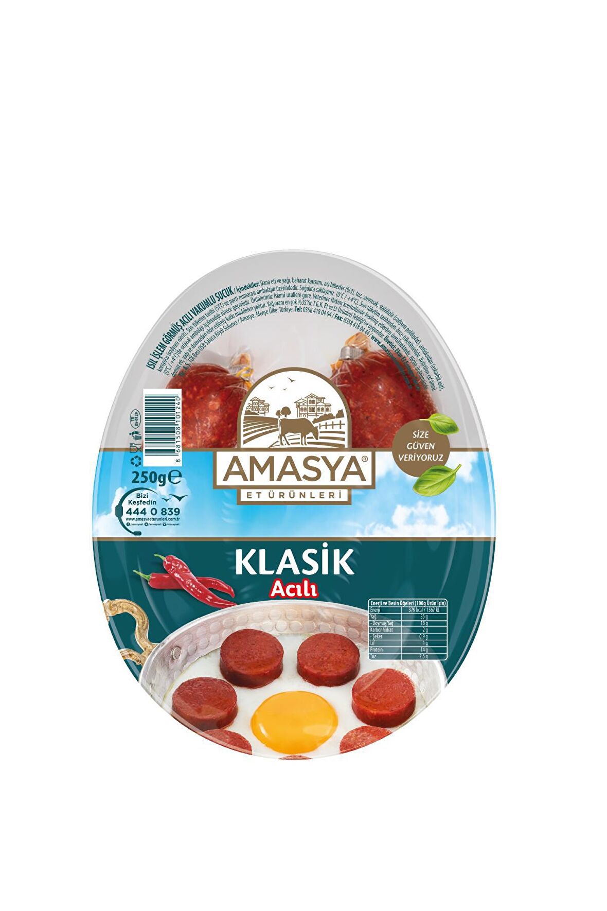 Klasik Dana Kangal Sucuk Acılı 250 g