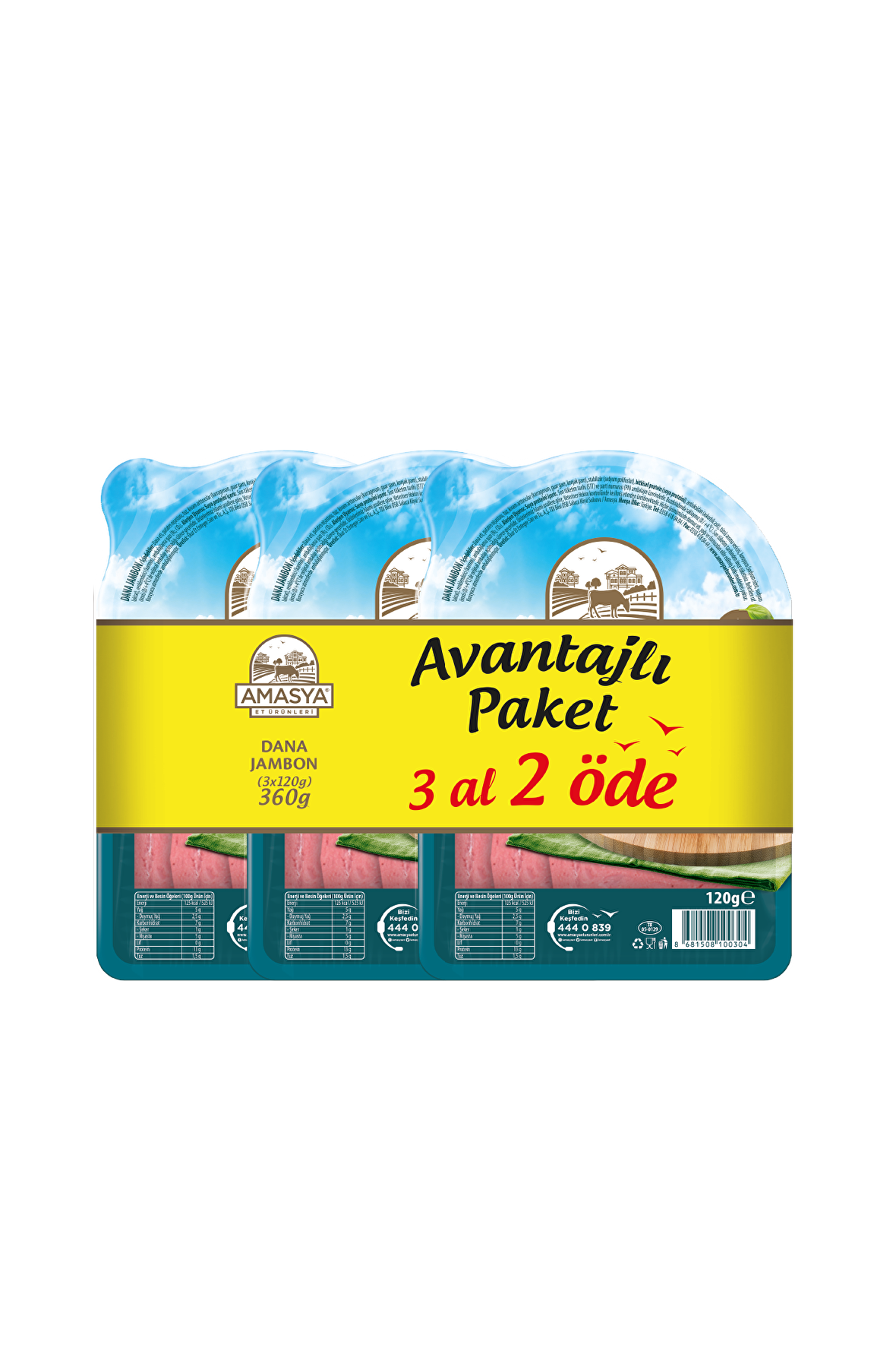 DANA JAMBON 3 AL 2 ÖDE 3x120 g