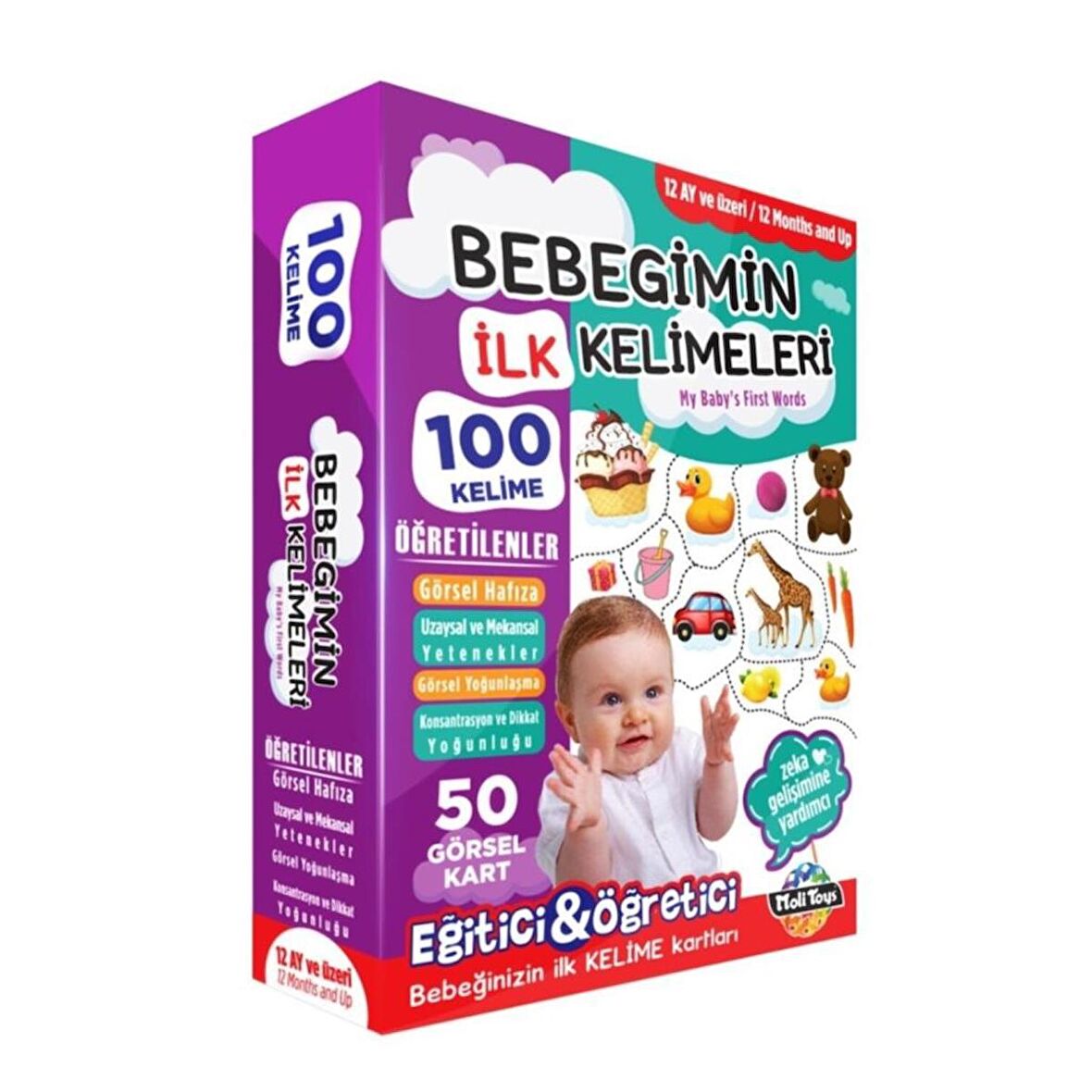 Moli Toys Bebeğimin İlk 100 Kelime Kartları 8681511001575