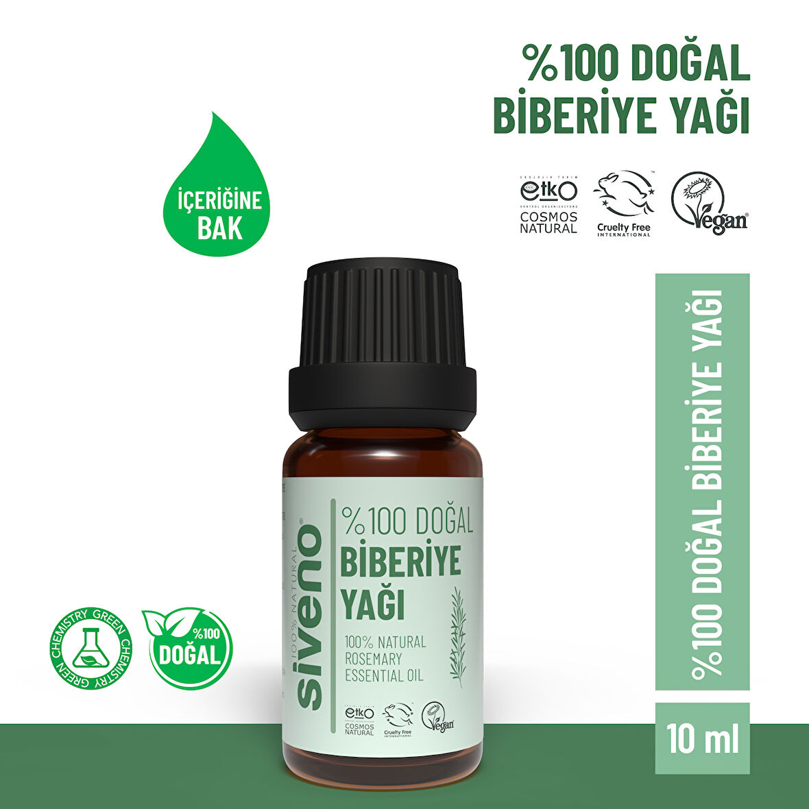 Siveno %100 Doğal Biberiye Uçucu Yağı 10 ml