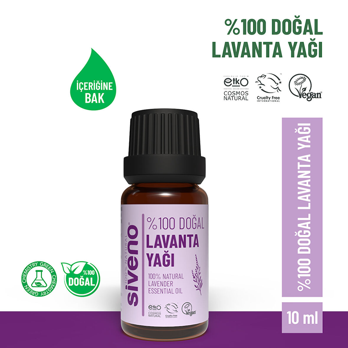 Siveno %100 Doğal Lavanta Uçucu Yağı 10 ml