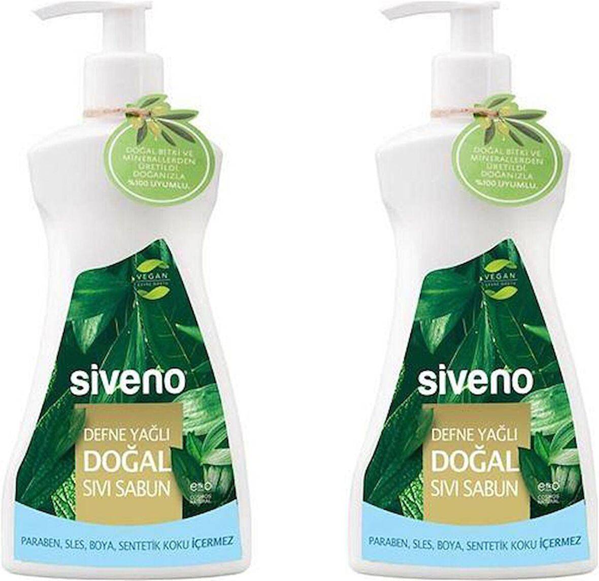 Siveno Defne Yağlı Doğal Sıvı Sabun 300 ml x 2 Adet 