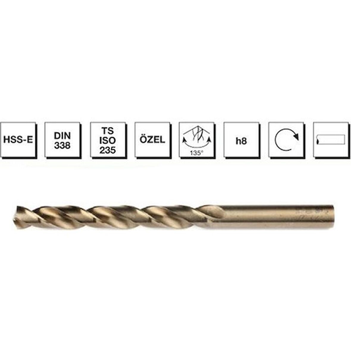 Mte Matkap Ucu Altın 6,5 Mm