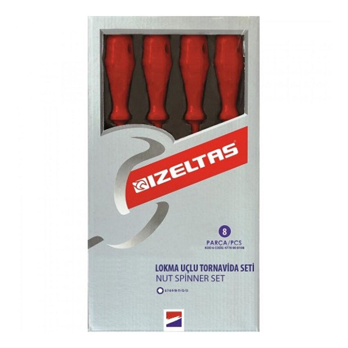 İzeltaş Lokma Uçlu Tornavida Takımı 8Li - 4770008108
