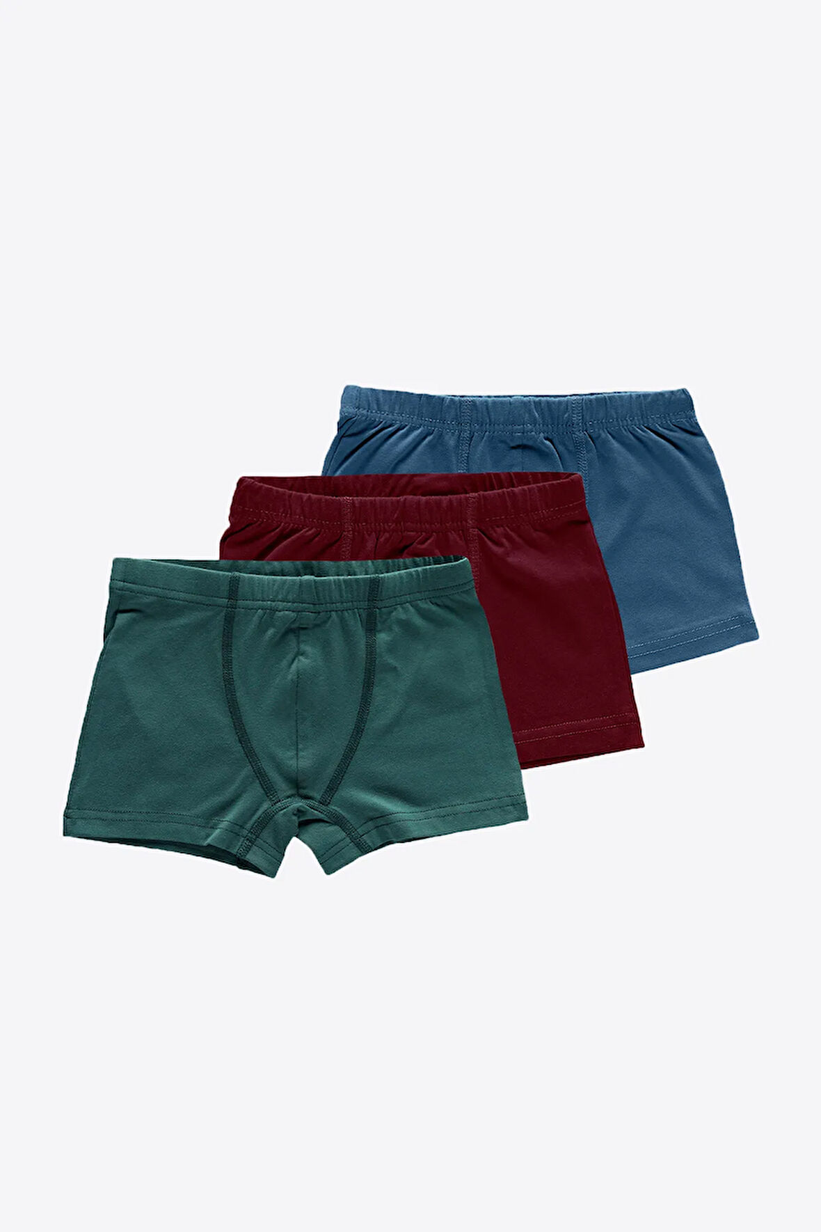 Erkek Çocuk Siyah Gri Füme 3 Lü Paket Pamuk Elastan Boxer 209