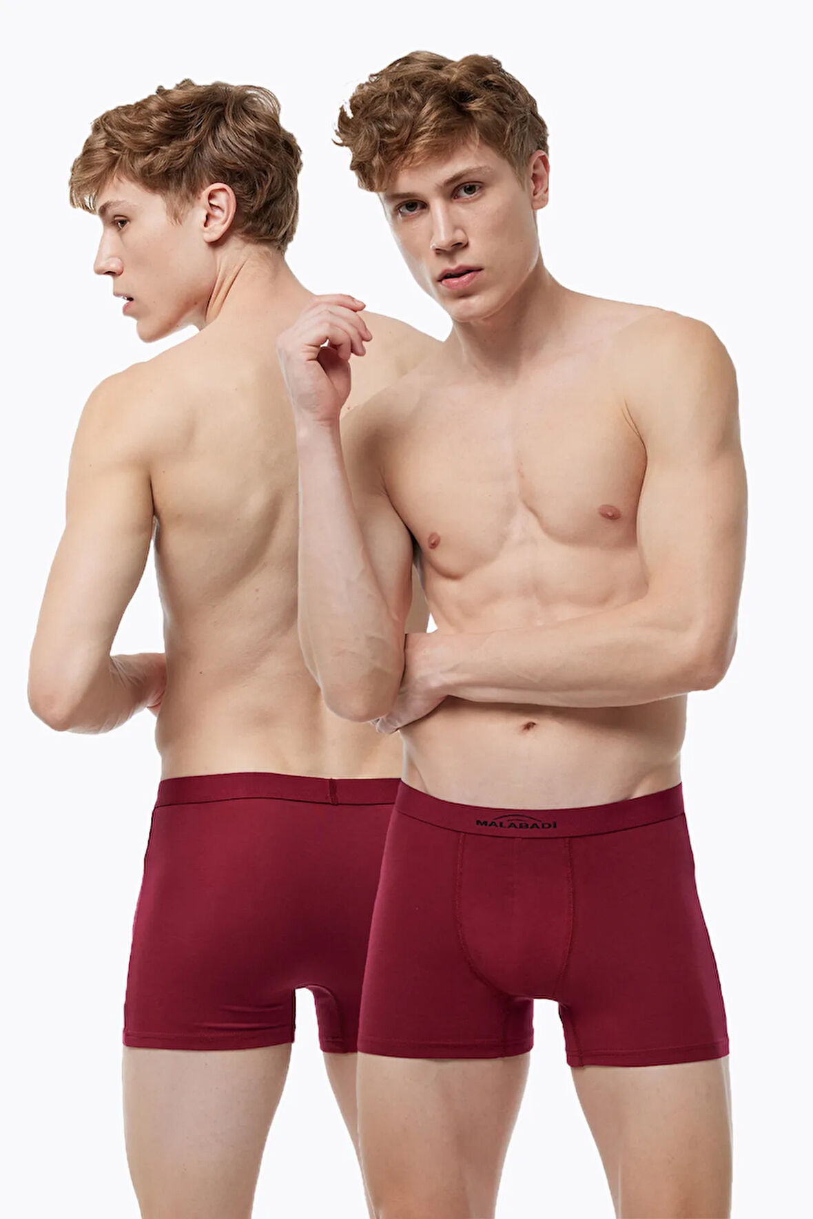 Erkek Gri 2 Li Pamuk Elastan Boxer 075