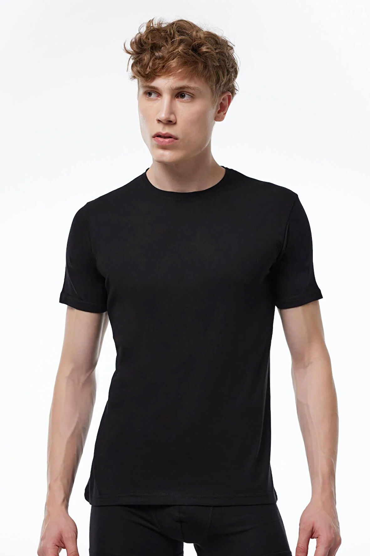 Malabadi 084 Erkek Modal Basic Yuvarlak Yaka Kısa Kol İnce Yaz Serinliği T-shirt