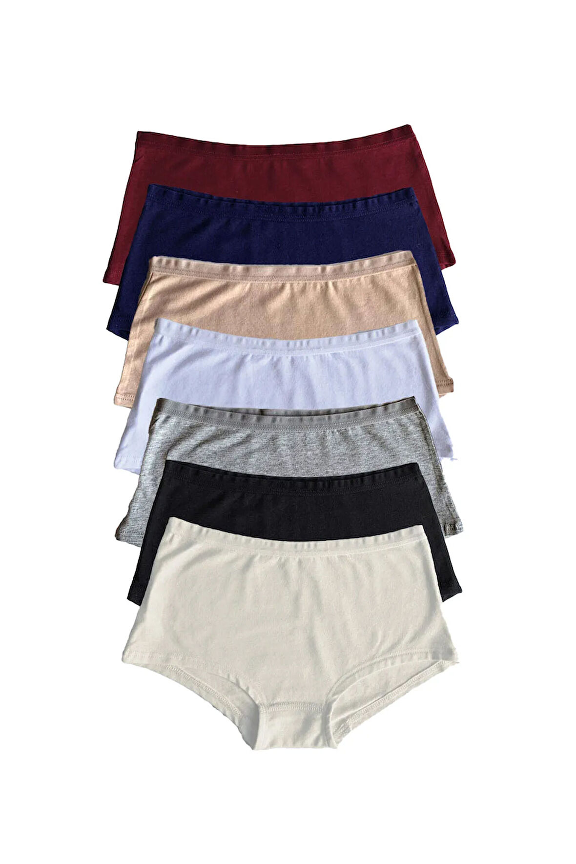 Kadın Karışık Renk 7 Li Paket Geniş Kenarlı Iz Yapmayan Modal Külot 7m1906