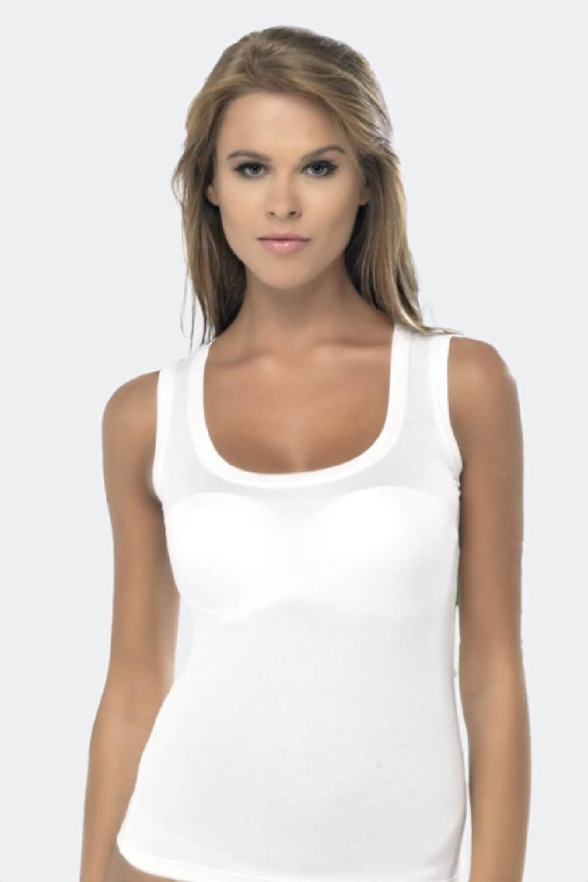 Malabadi 1037 Kadın Modal Açık yaka Kalın Askılı Sırtı Kapalı Atlet